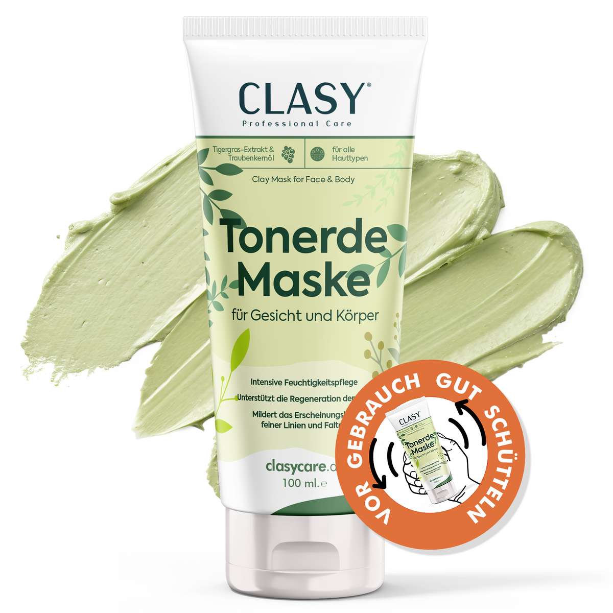 Clasy Care Tonerde-Maske gegen abgestorbene Hautzellen – 100 ml