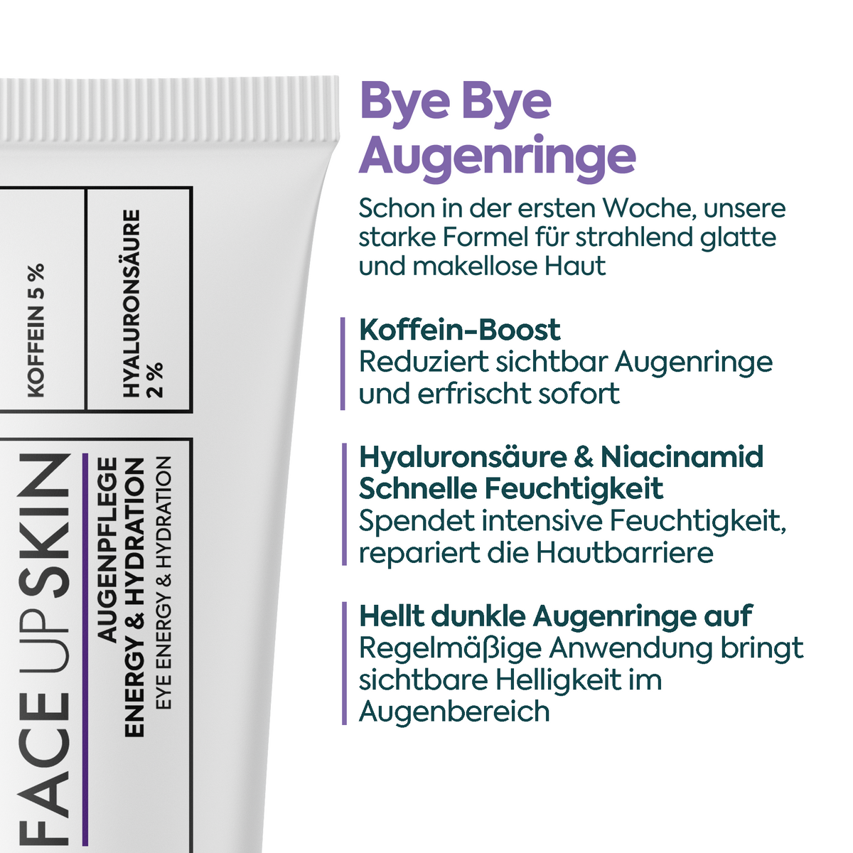 Clasy Care Augencreme gegen Tränensäcke & Augenringe – FACEUPSKIN® Energy & Hydration 40 ml