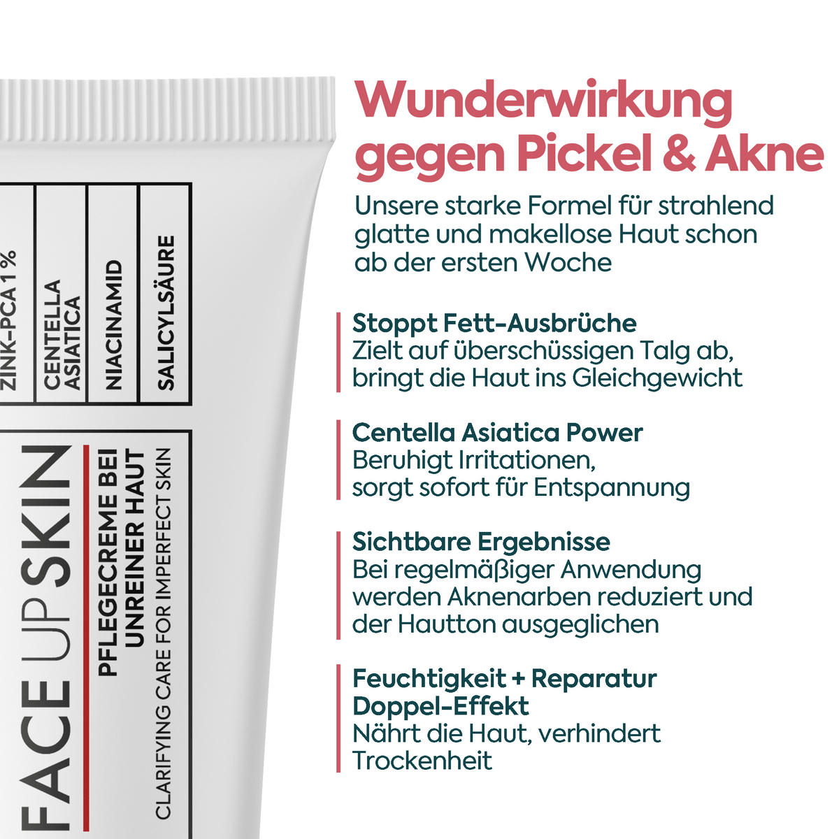 Clasy Care Perfekte Wirkung gegen Akne & Pickel – FACEUPSKIN® für unreine Haut 40 ml