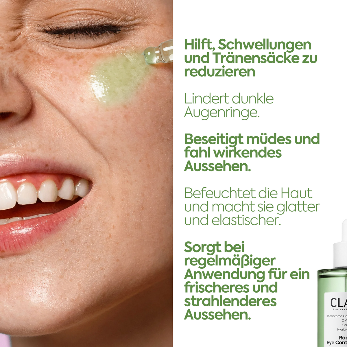 Clasy Care Augenkontur-Serum gegen Tränensäcke – Radiant Eye Contour Serum 50ml