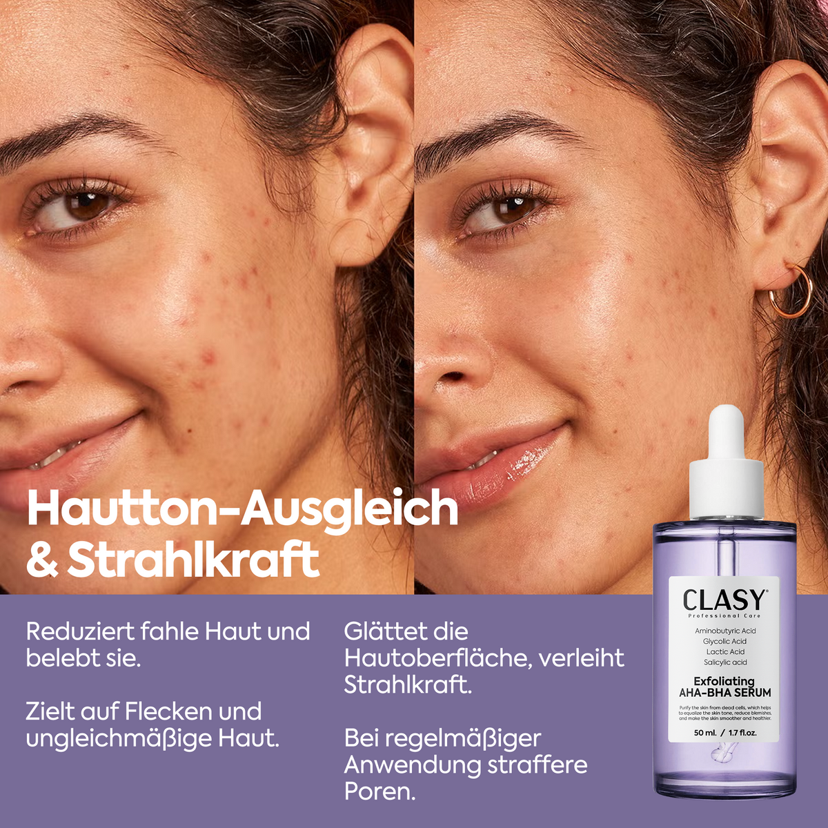 Clasy Care Hautton-ausgleichendes Peeling – Exfoliating AHA-BHA Serum 50 ml