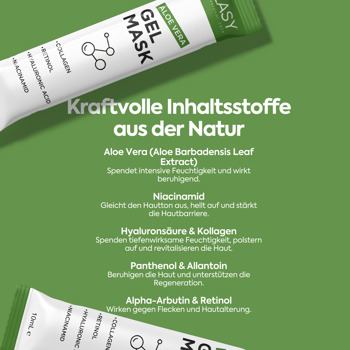 Clasy Care Aloe Vera Gel Maske – 20 Beutel á 10ml
