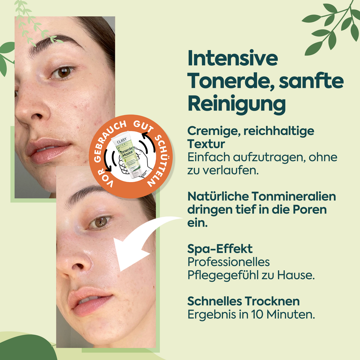 Clasy Care Tonerde-Maske gegen abgestorbene Hautzellen – 100 ml