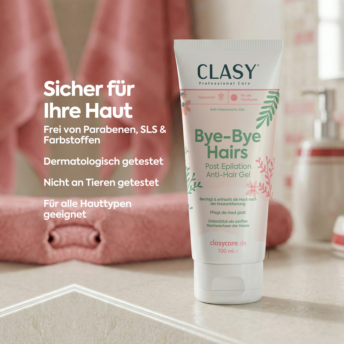 Clasy Care Haarreduzierende Pflege nach der Epilation – Bye-Bye Hairs 100 ml