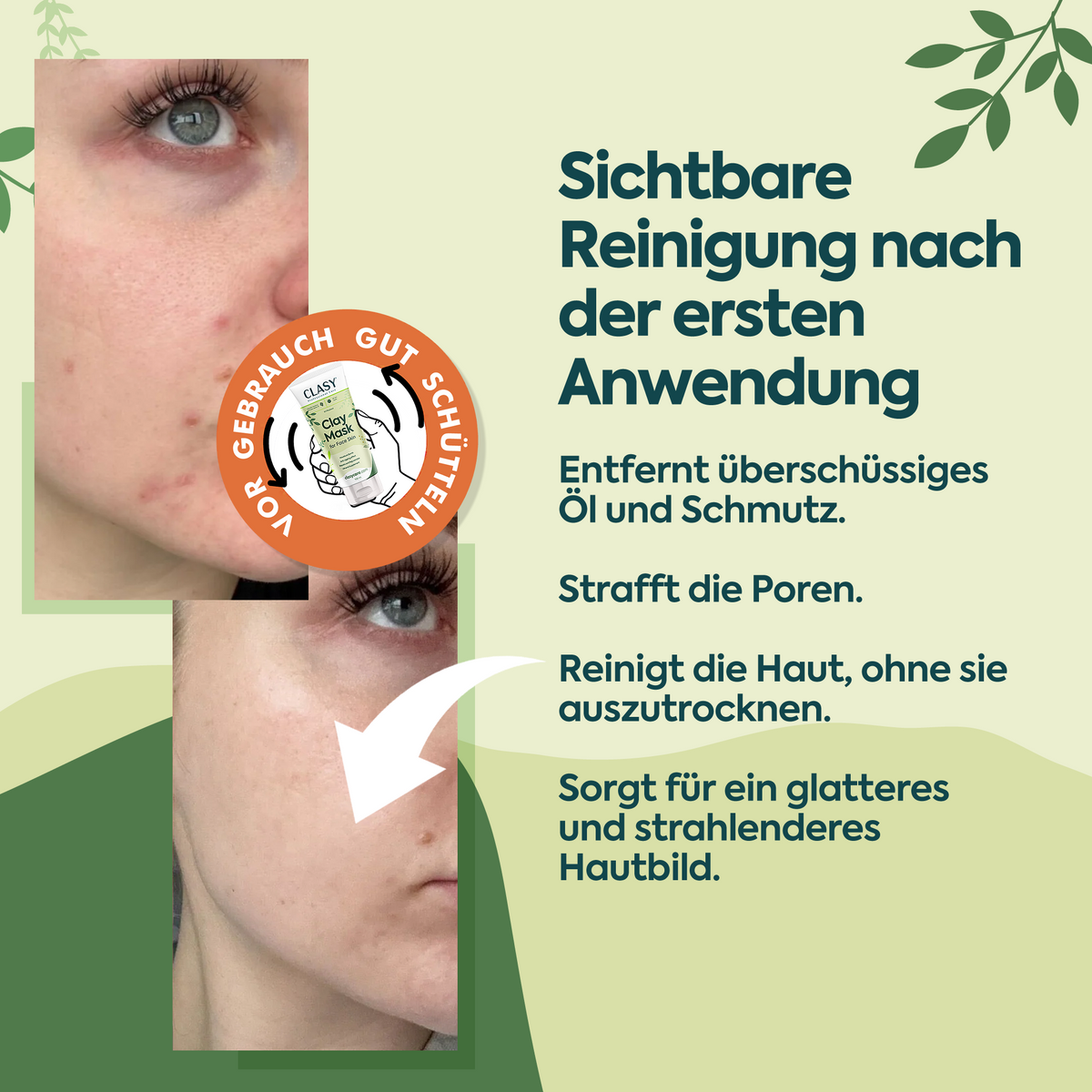 Clasy Care Tonerde-Maske gegen abgestorbene Hautzellen – 100 ml