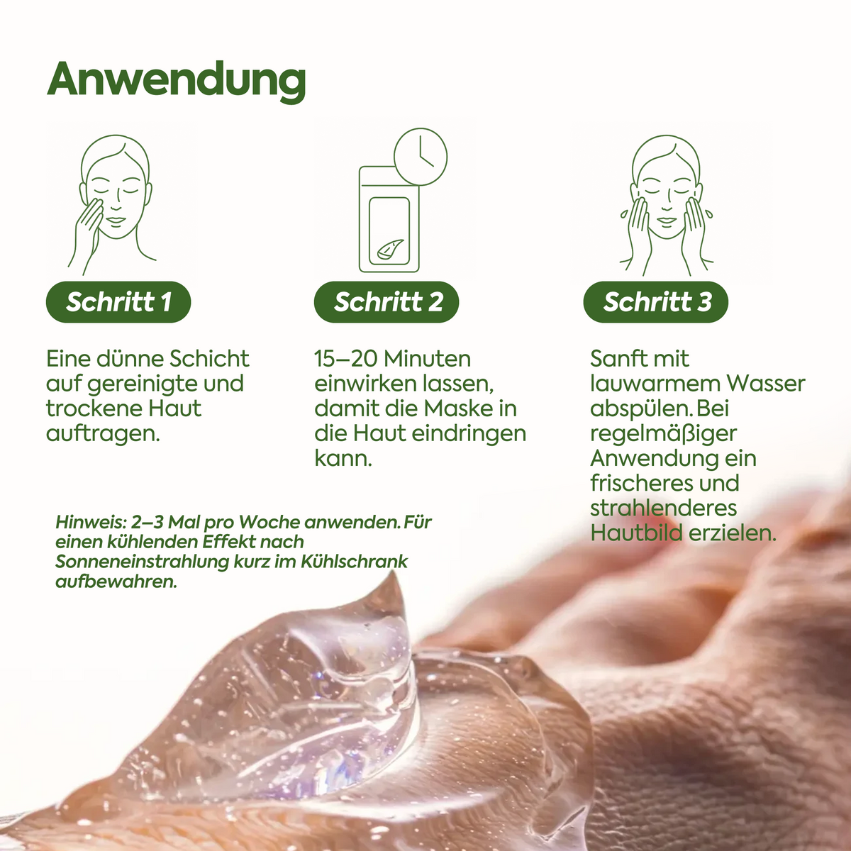 Clasy Care Aloe Vera Gel Maske – 20 Beutel á 10ml
