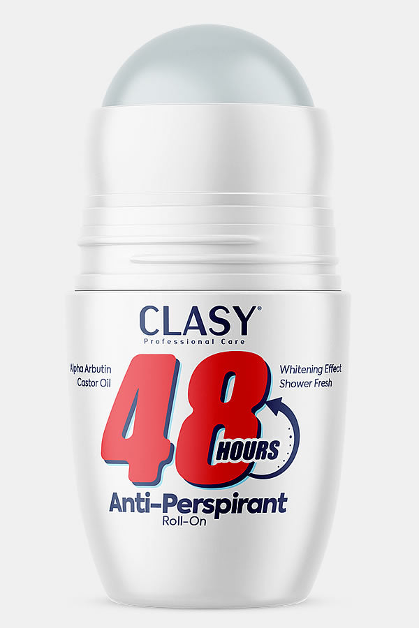 Clasy Care Starker Antitranspirant Roll-on gegen übermäßiges Schwitzen, mit Aufhellungseffekt – 50 ml