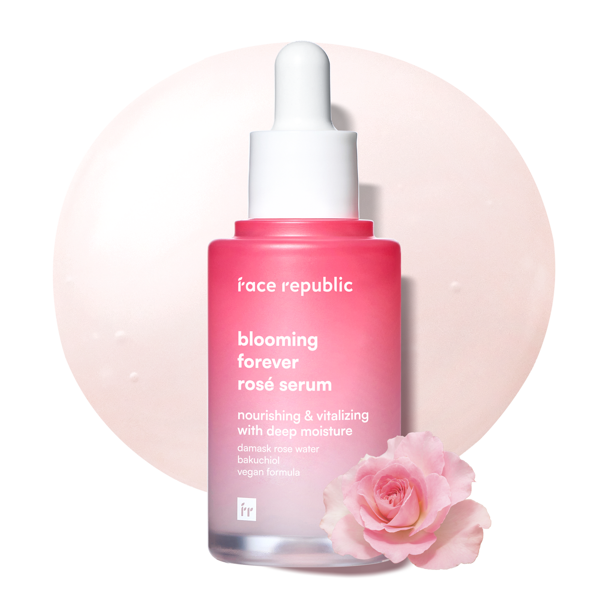 Textur des Face Republic Blooming Forever Rosé Serums