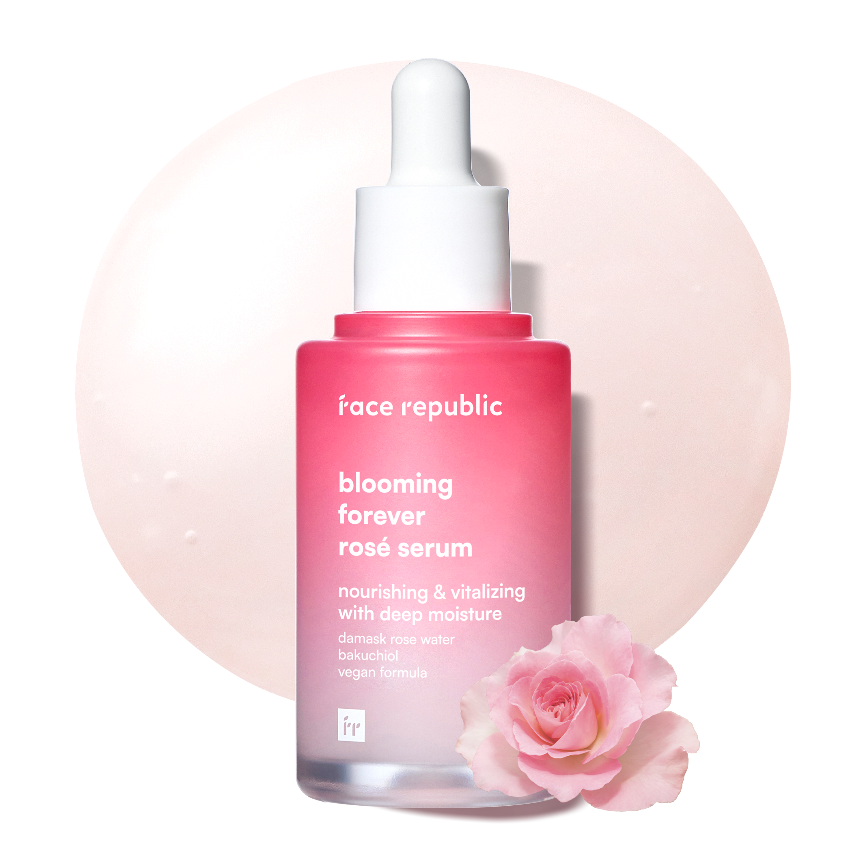 Textur des Face Republic Blooming Forever Rosé Serums
