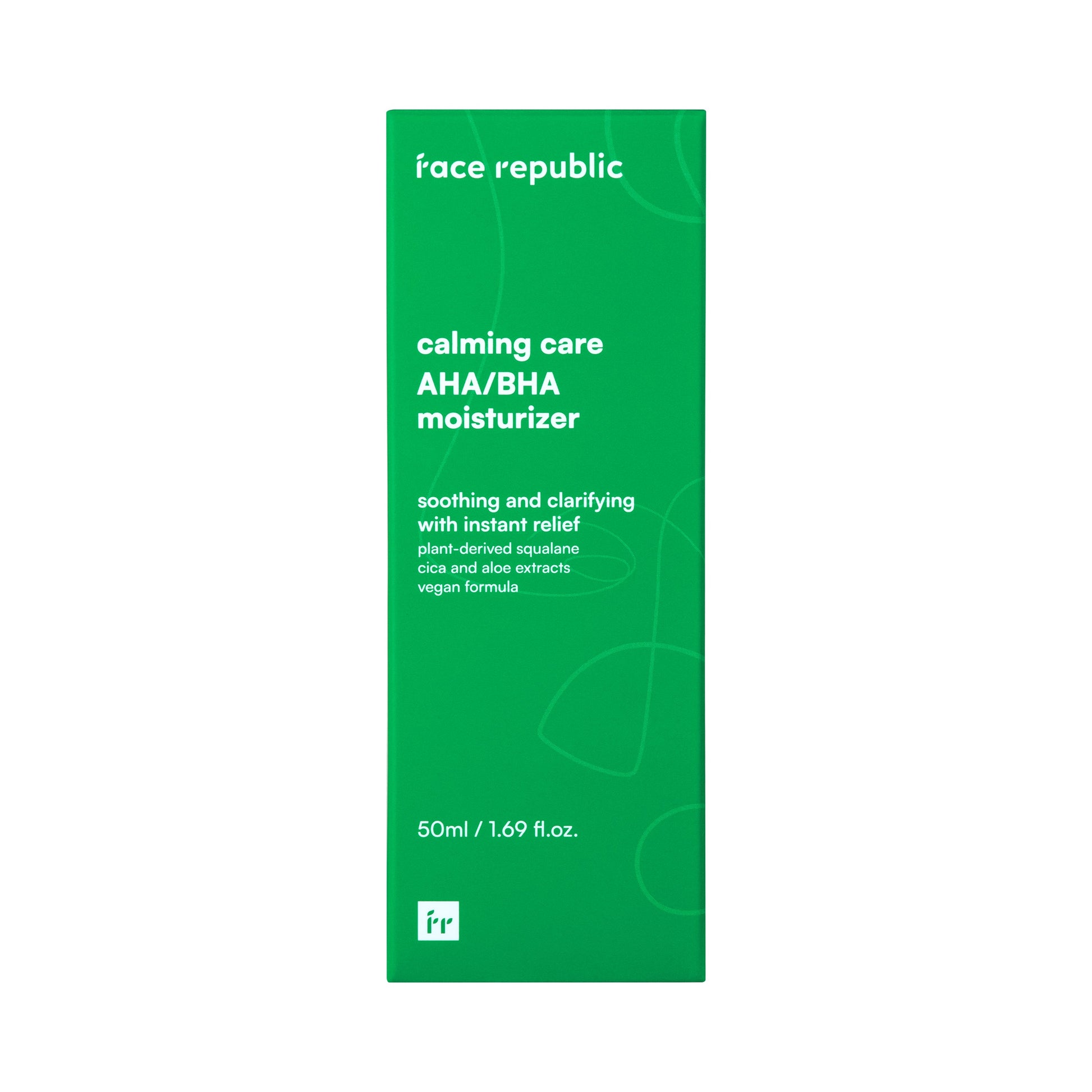 Verpackung der Face Republic AHA/BHA Feuchtigkeitsgel-Creme