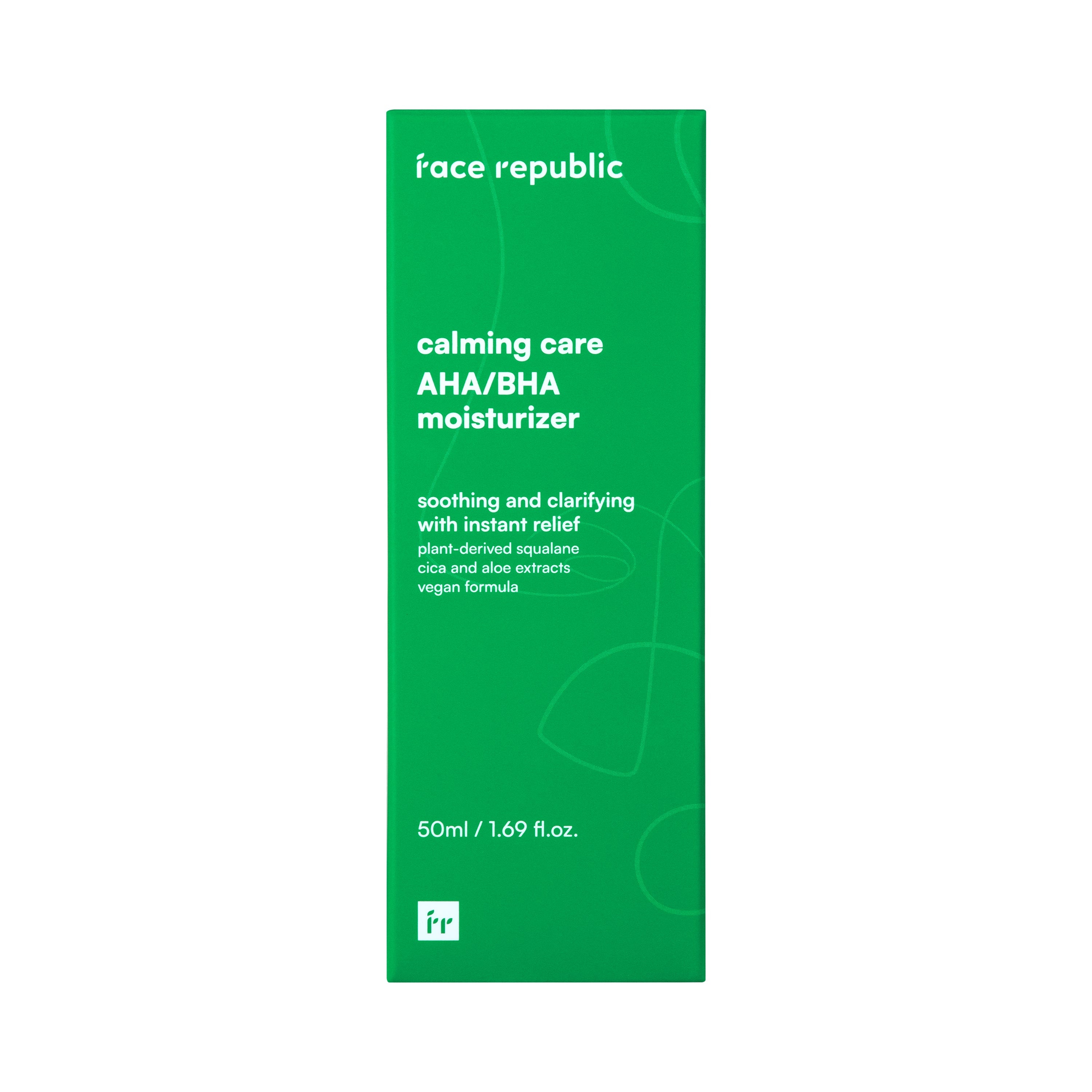 Verpackung der Face Republic AHA/BHA Feuchtigkeitsgel-Creme