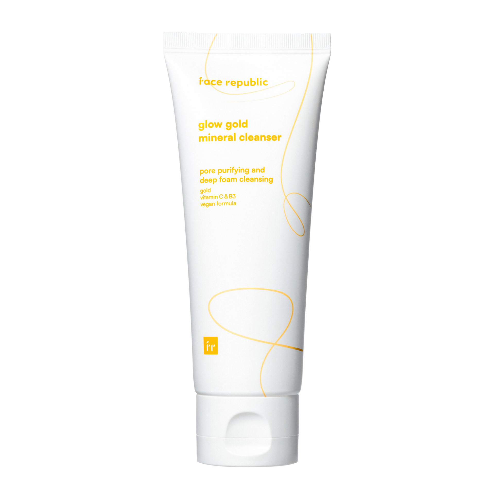 Face Republic Glow Gold Mineral Cleanser Schaumreiniger mit Goldpartikeln