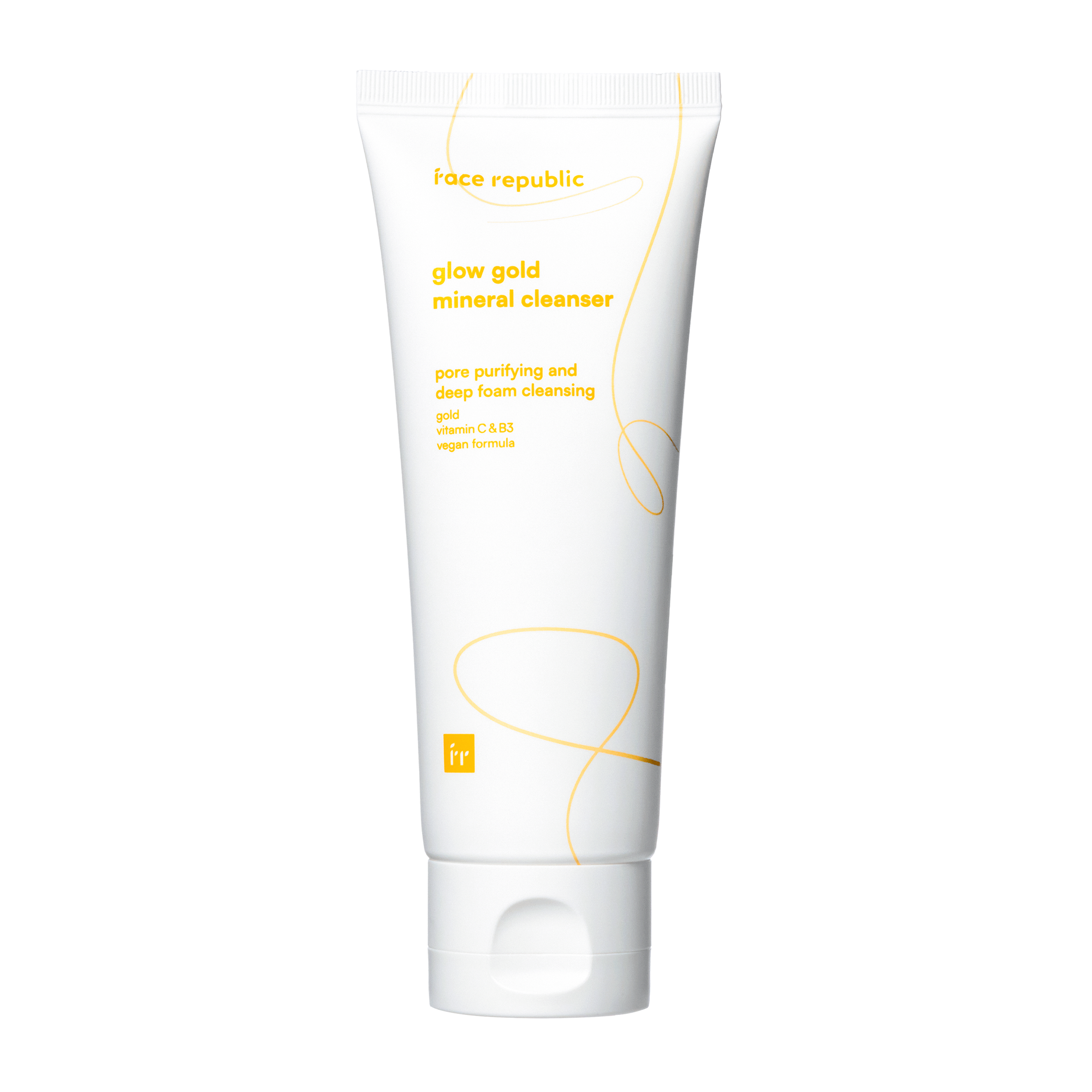 Face Republic Glow Gold Mineral Cleanser Schaumreiniger mit Goldpartikeln