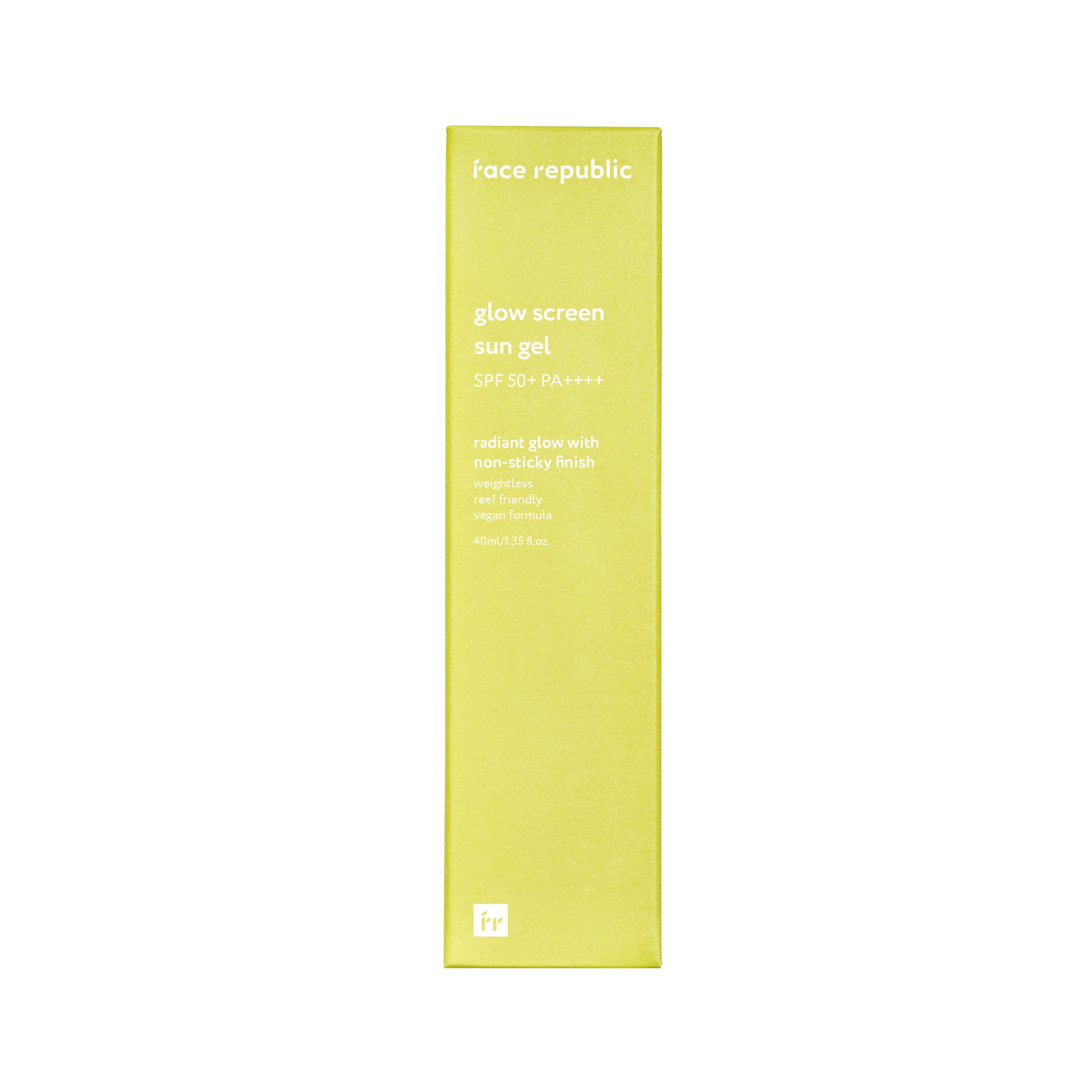 Verpackung des Face Republic Glow Sun Gels
