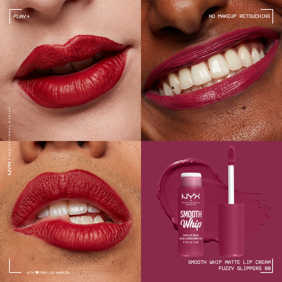 NYX Smooth Whip Matte Lip Cream Fuzzy Slippers Anwendung