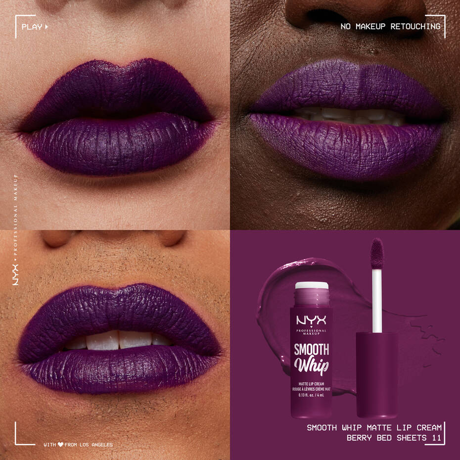NYX Smooth Whip Matte Lip Cream Berry Bed Sheets Anwendung