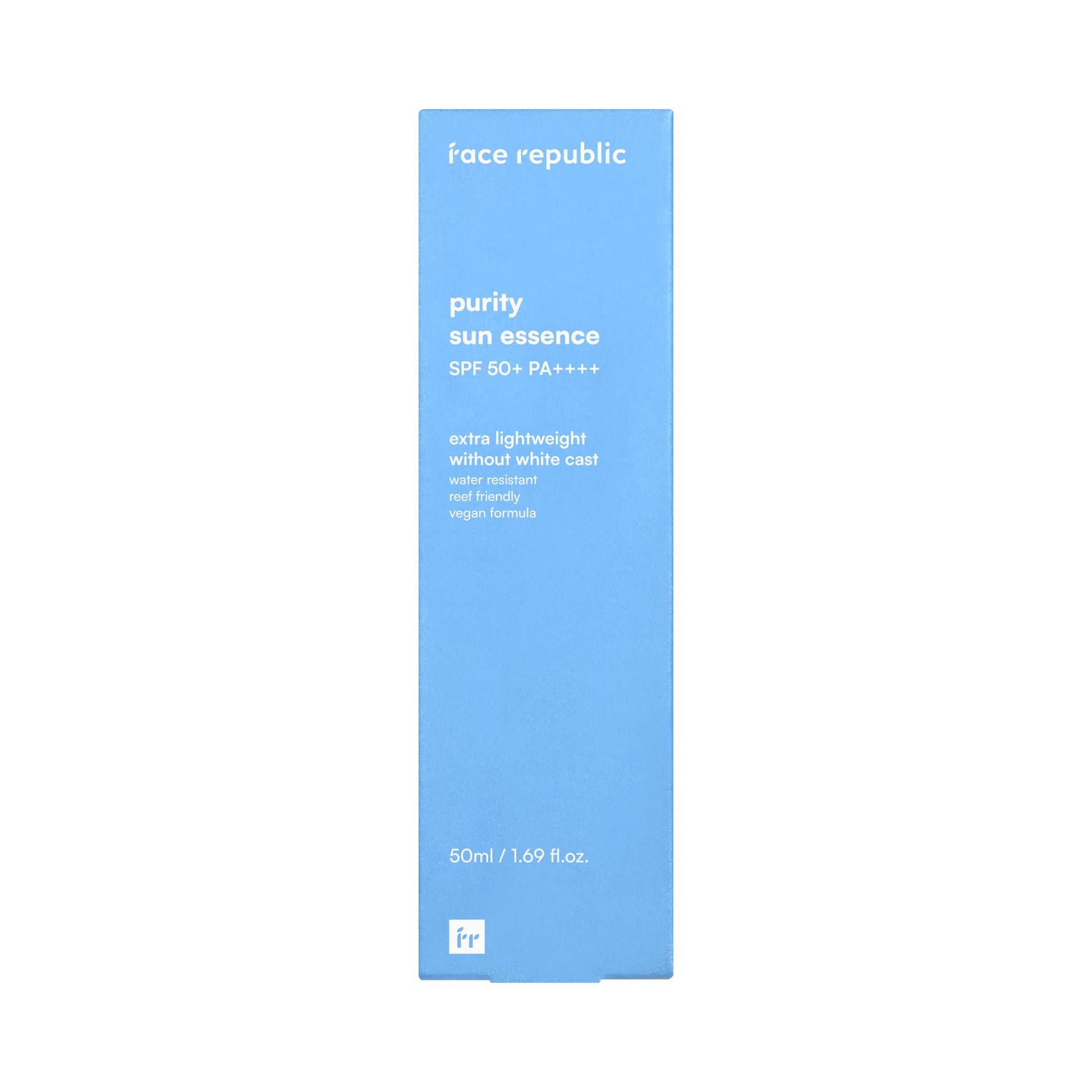 Verpackung der Face Republic Sonnenschutz-Essenz