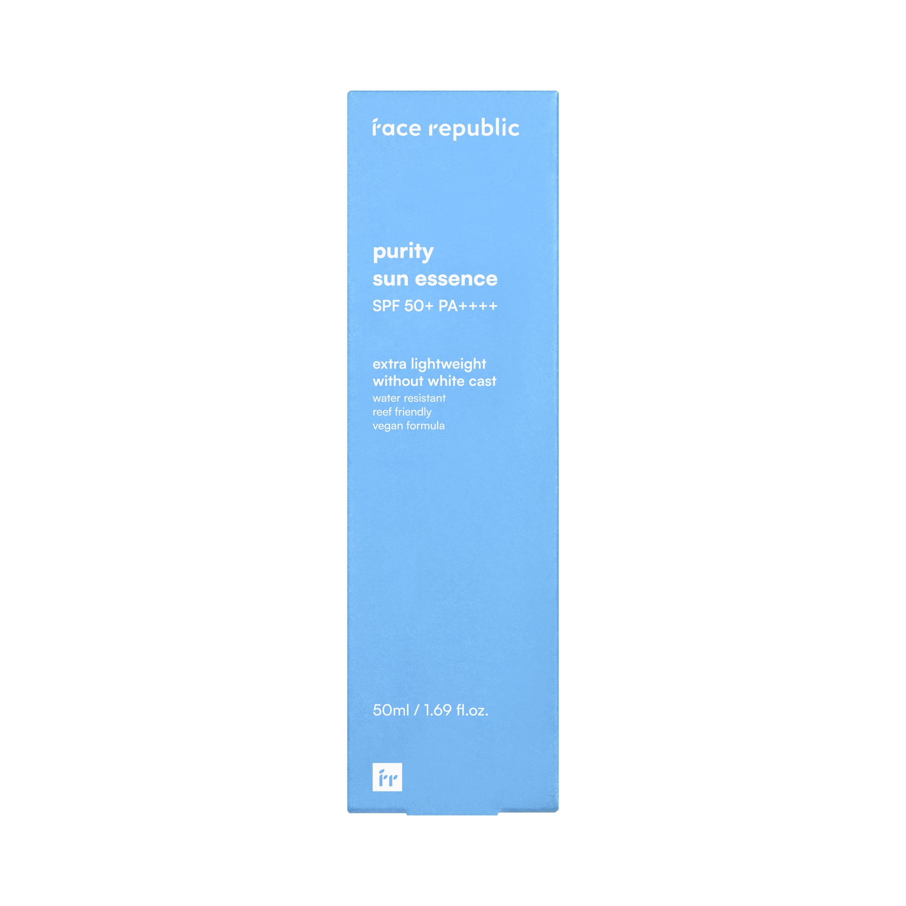 Verpackung der Face Republic Sonnenschutz-Essenz