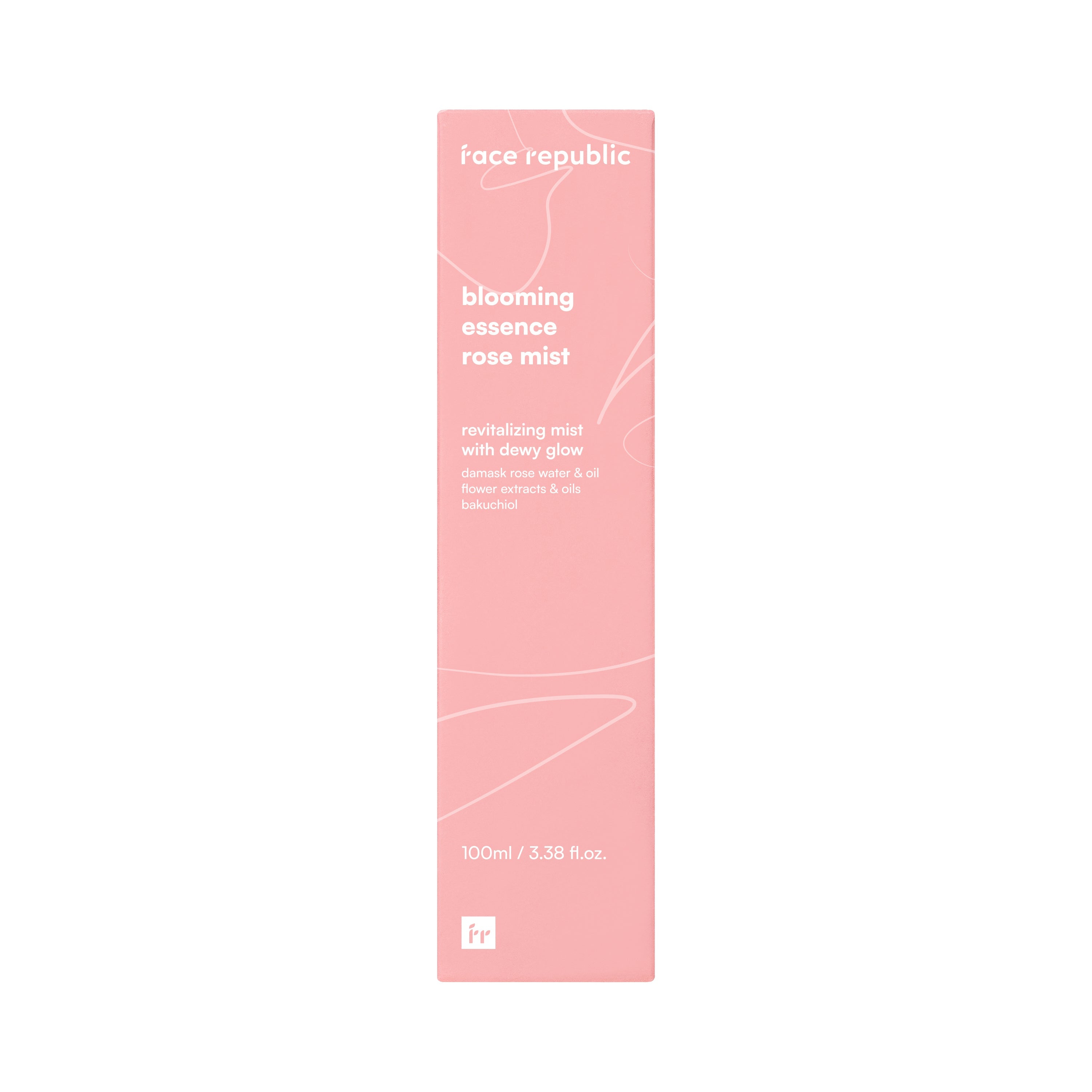 Verpackung des Face Republic Blooming Rosen-Essenz Gesichtssprays